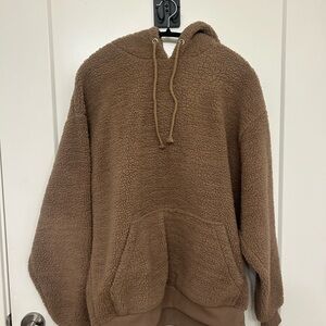 ASOS Brown Sherpa Hoodie Sweater